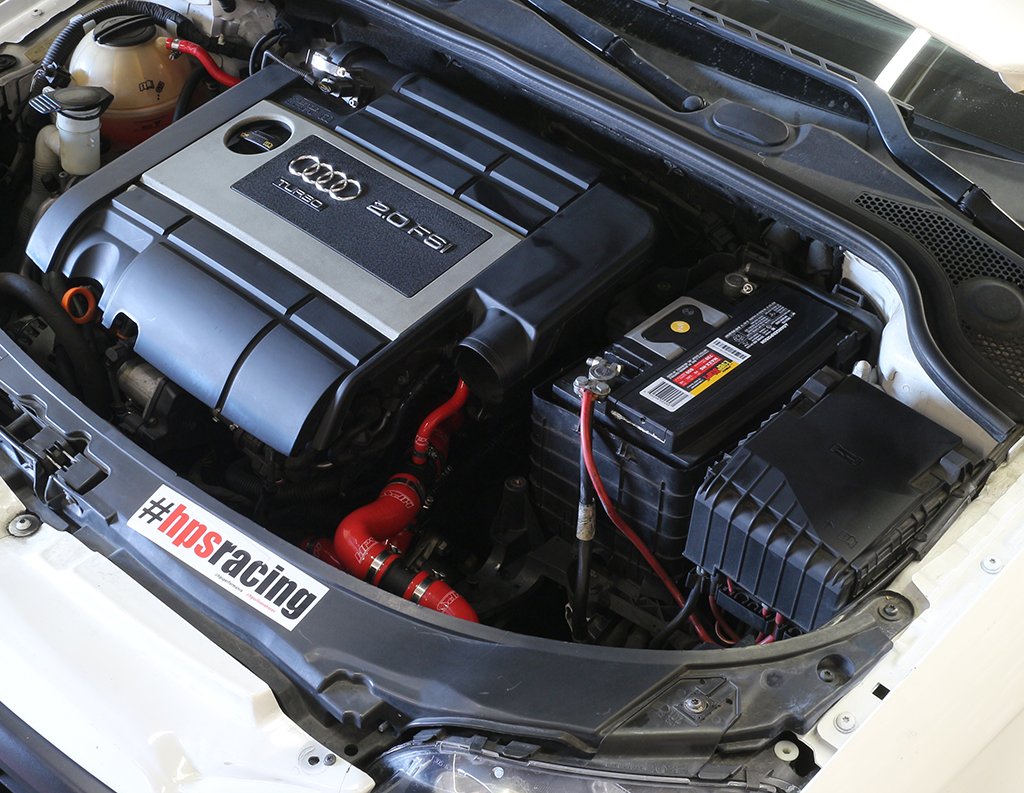 HPS Reinforced Red Silicone Radiator + Heater Hose Kit Coolant Audi 06-08 A3 2.0T Turbo FSI Left Hand Drive