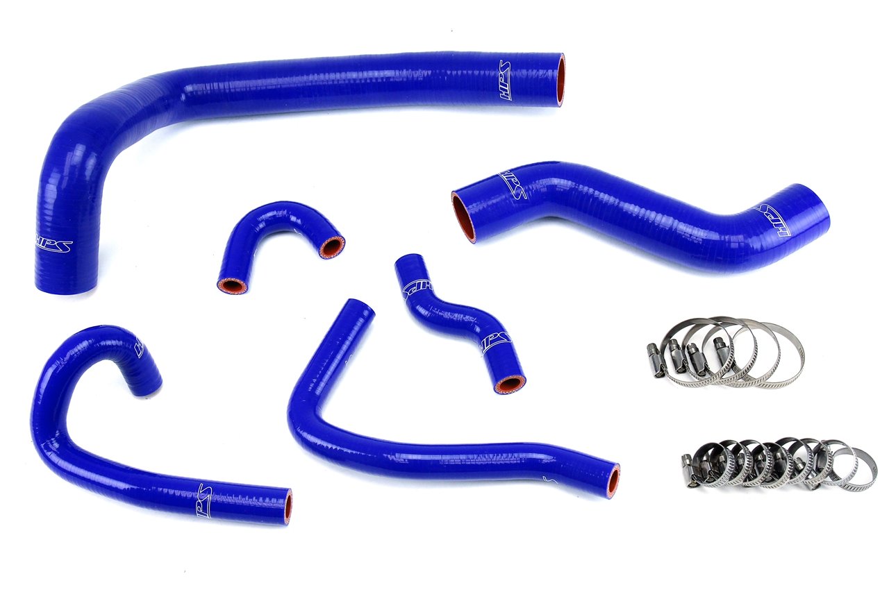 HPS Blue Reinforced Silicone Radiator and Heater Hose Kit Coolant Mazda 93-95 RX7 FD3S