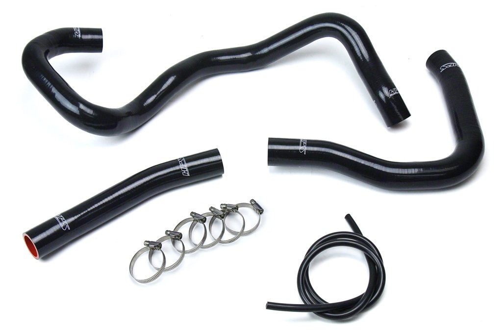 HPS Black Reinforced Silicone Radiator Hose Kit Coolant Mitsubishi 2008-2017 Lancer 2.0L 2.4L DE ES GTS