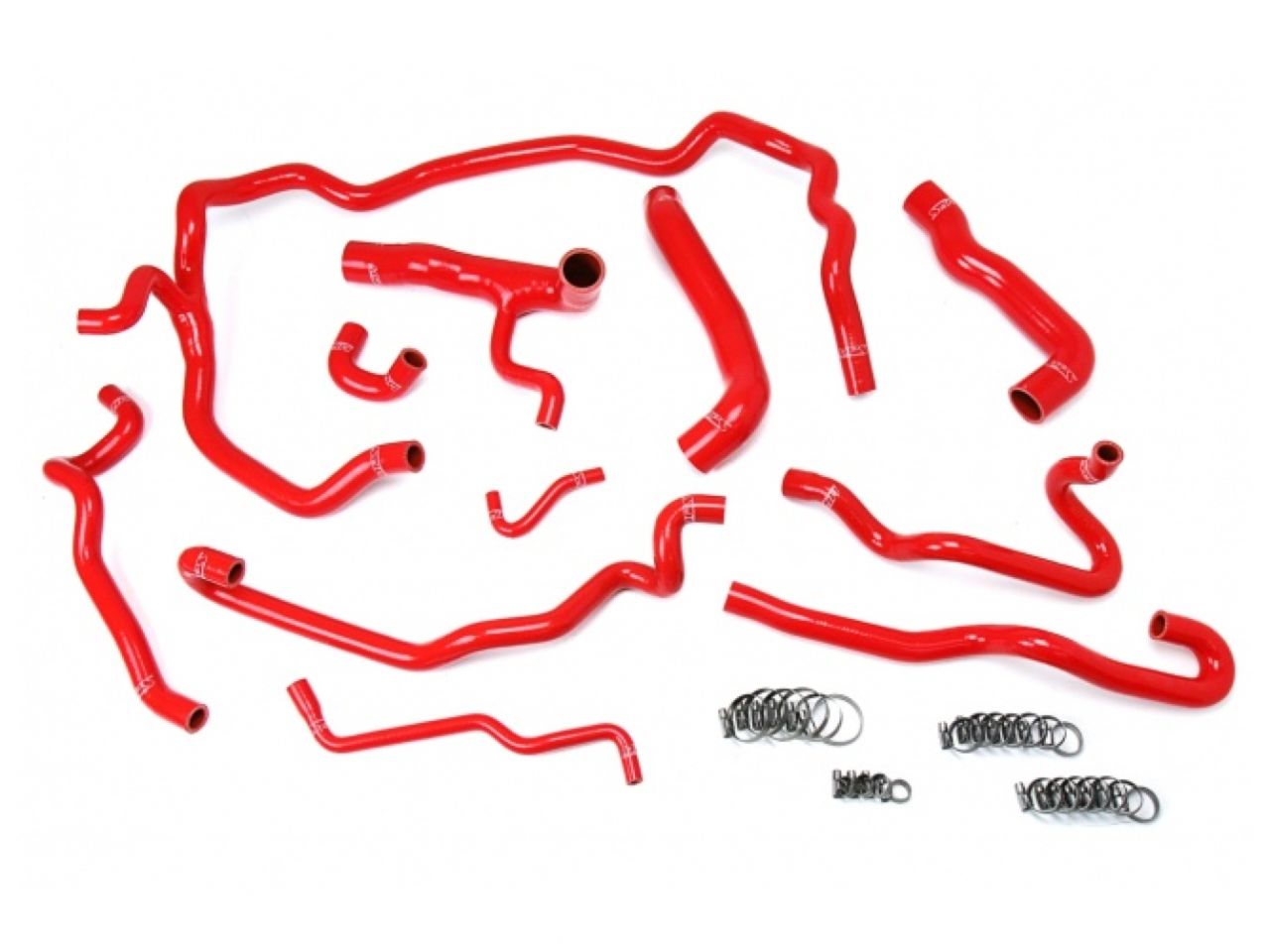 HPS Red Reinforced Silicone Radiator + Heater Hose Kit Coolant BMW 04-05 530i E60 Left Hand Drive