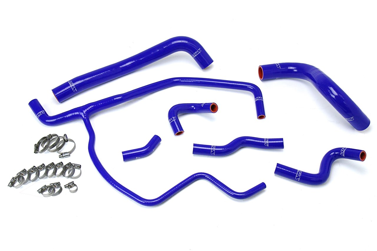 HPS Blue Reinforced Silicone Radiator + Heater Hose Kit Coolant Dodge 11-17 Charger 3.6L V6