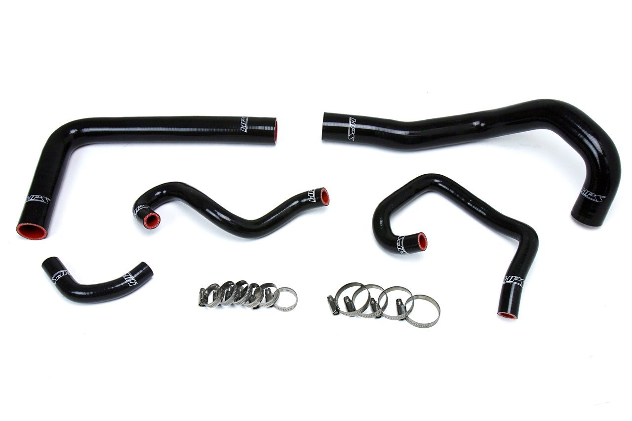 HPS Black Reinforced Silicone Radiator + Heater Hose Kit Coolant Toyota 93-98 Supra MK4 2JZ Turbo Left Hand Drive