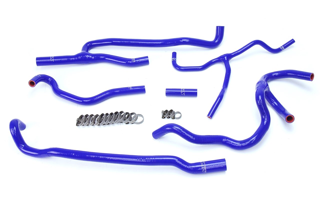HPS Blue Reinforced Silicone Heater Hose Kit Coolant Chevy 16-17 Camaro SS Coupe 6.2L V8
