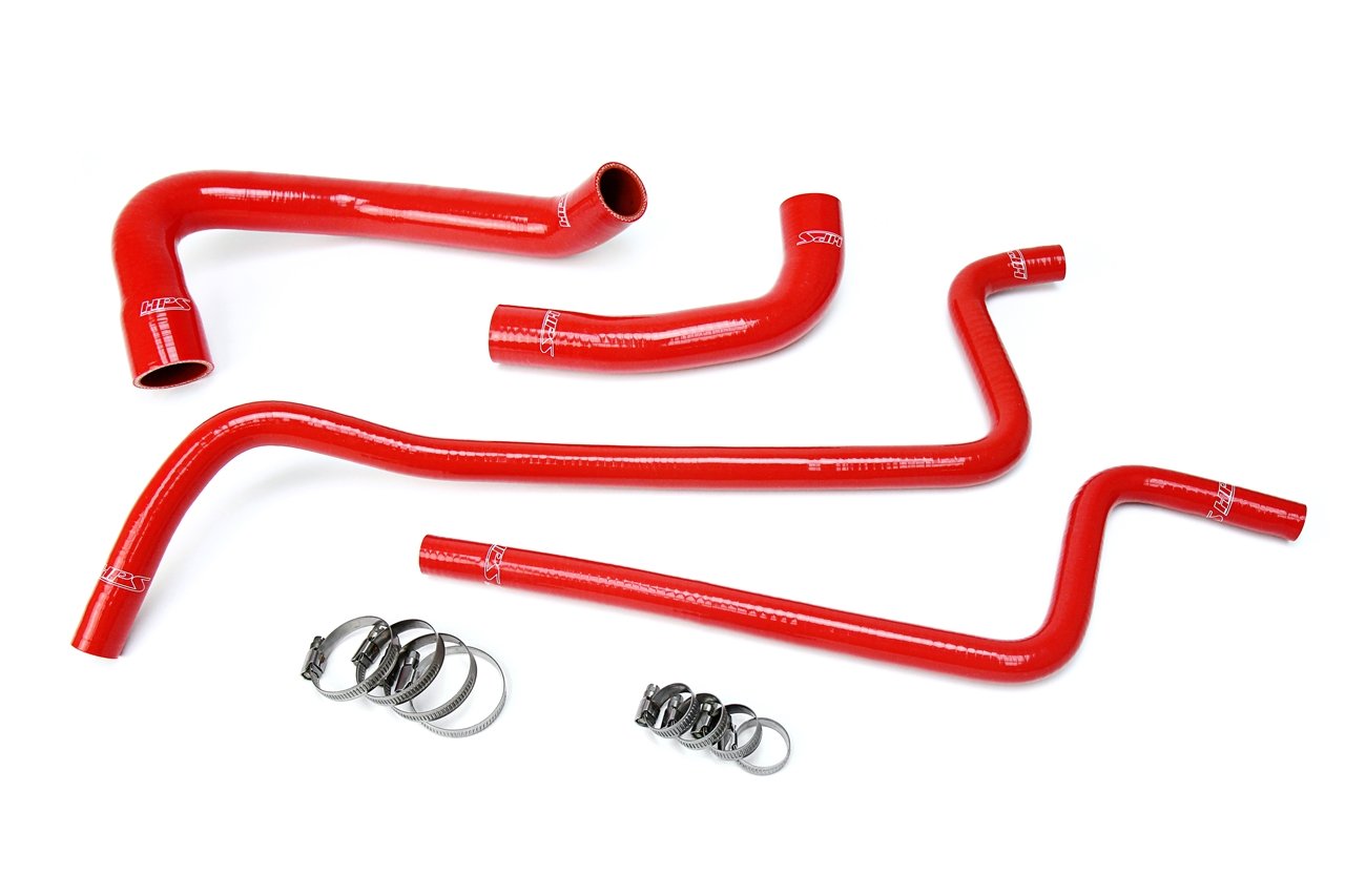 HPS Red Reinforced Silicone Radiator + Heater Hose Kit Jeep 00-01 Wrangler TJ 4.0L Left Hand Drive