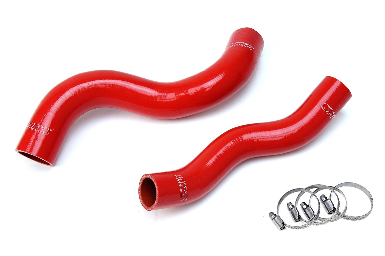 HPS Red Reinforced Silicone Radiator Hose Kit Coolant Jeep 05-09 Grand Cherokee 4.7L V8 WK1