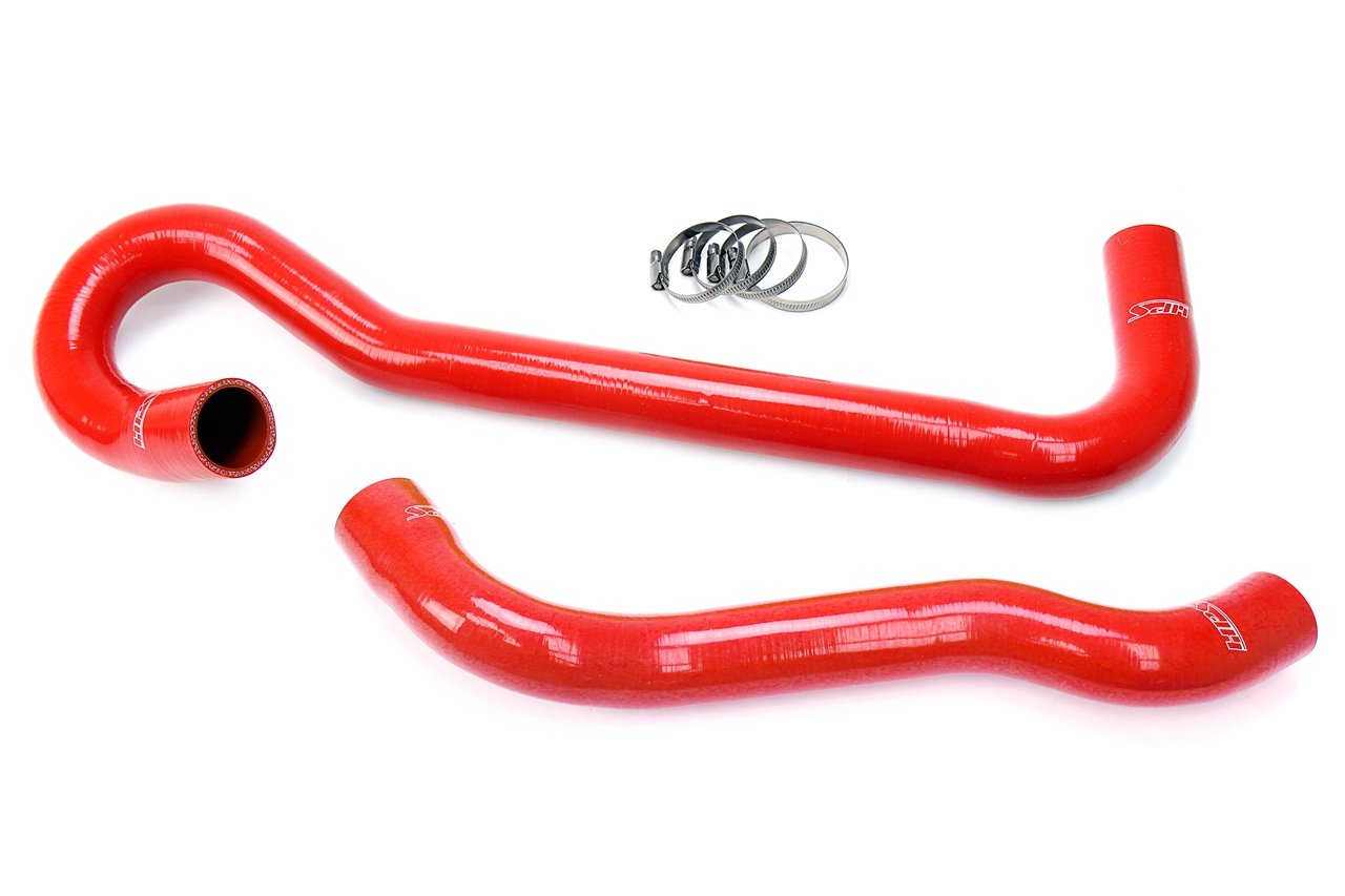 HPS Red Reinforced Silicone Radiator Hose Kit Coolant Jeep 05-08 Grand Cherokee 5.7L V8 WK1
