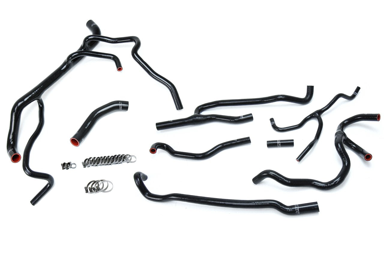 HPS Black Reinforced Silicone Radiator + Heater Hose Kit Coolant Chevy 16-17 Camaro SS Coupe 6.2L V8