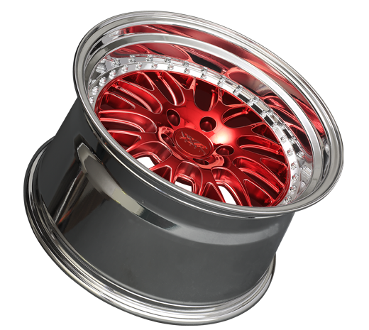 XXR 570 Wheel Candy Red / Platinum Lip 18x8.5 +35 5x4.5