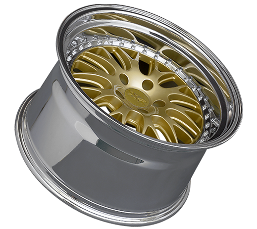 XXR 570 Wheel Hyper Gold / Platinum Lip 18x8.5 +35 5x100