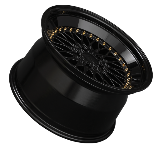 XXR 576 Wheel Black / Gold Rivets 18x9 +30 5x120