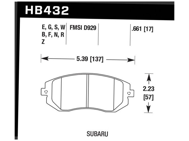 Hawk Blue 9012 Track Only Pads FR-S BRZ