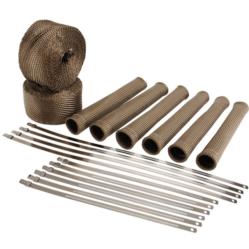 DEI Exhaust Wrap Kit - Header Wrap - Jeep JK - 2007-2011 - Titanium 10136