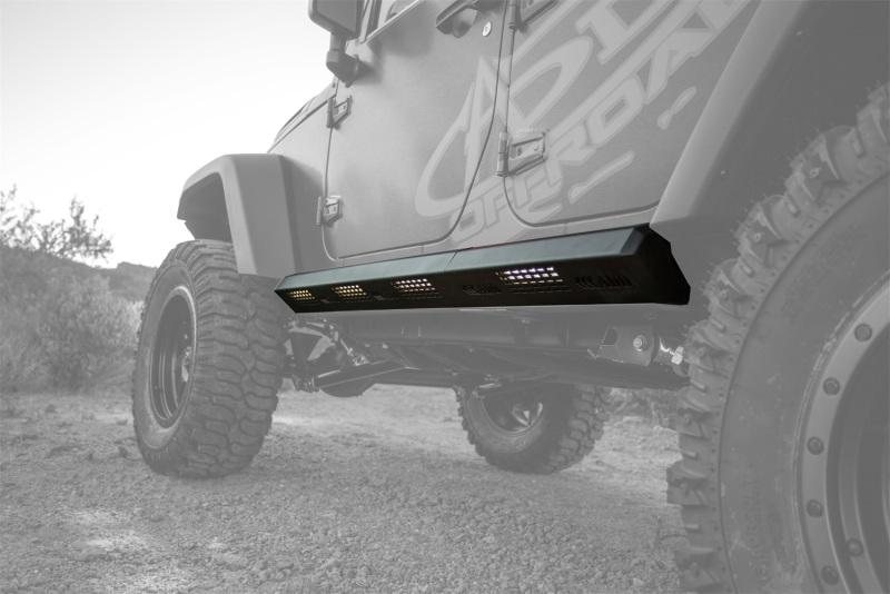 Addictive Desert Designs 07-18 Jeep Wrangler JK 4 Door Stealth Fighter Side Steps w/ ADD Logo S9515215501NA Main Image