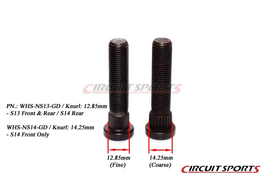 Circuit Sports Wheel Stud, Extended - 60mm (12.85mm Knurl)