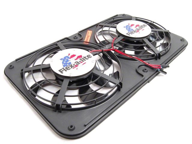 Flexalite x-A-Lite 420 Dual 12 inch Puller Auto Electric Fans 2500 CFM