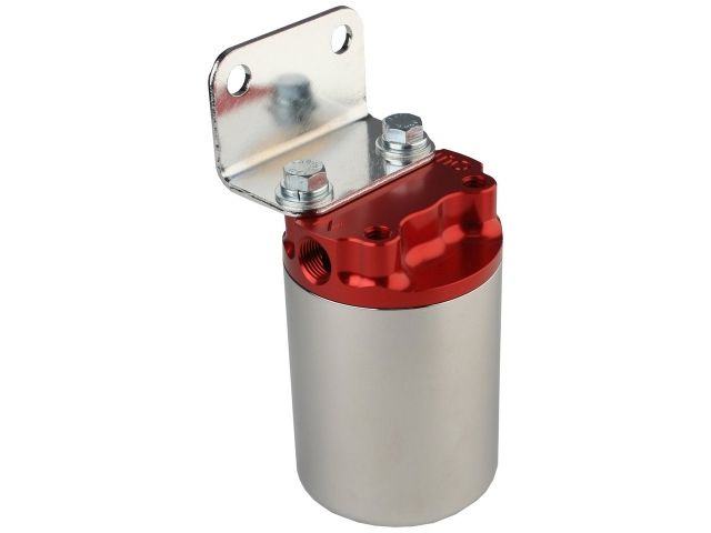 Aeromotive 10 Micron, Red/Polished Canister Fuel Filter