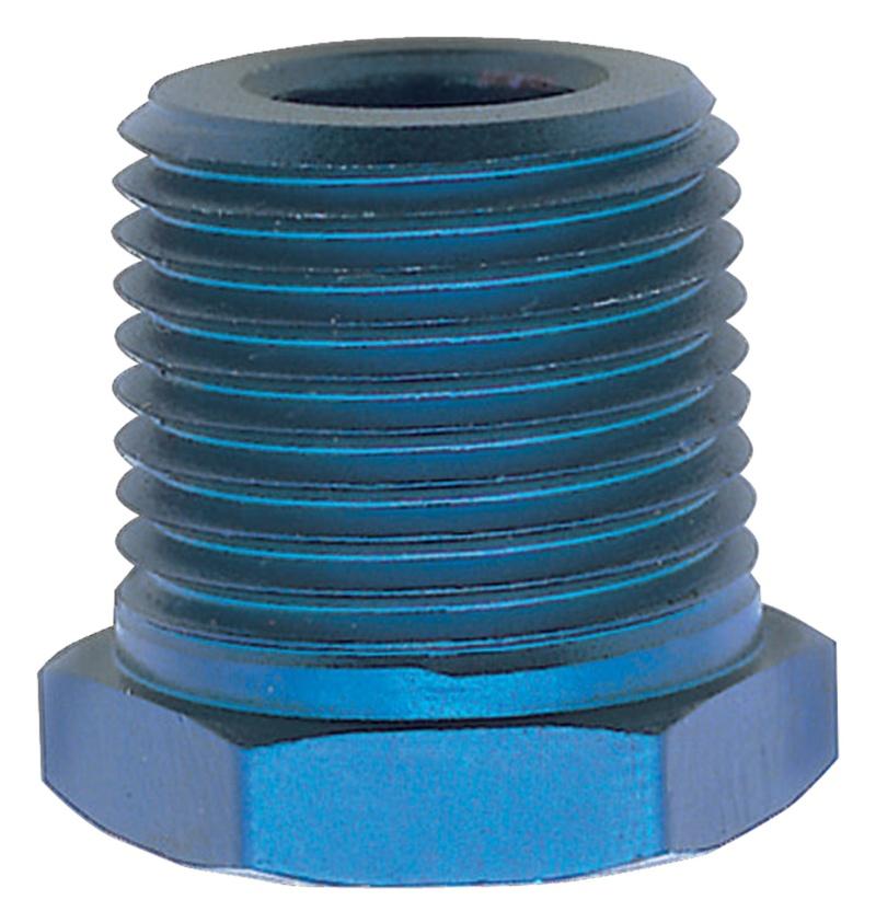 Russell Performance 1in Male to 3/4in Female Pipe Bushing Reducer (Blue) 661640 Main Image