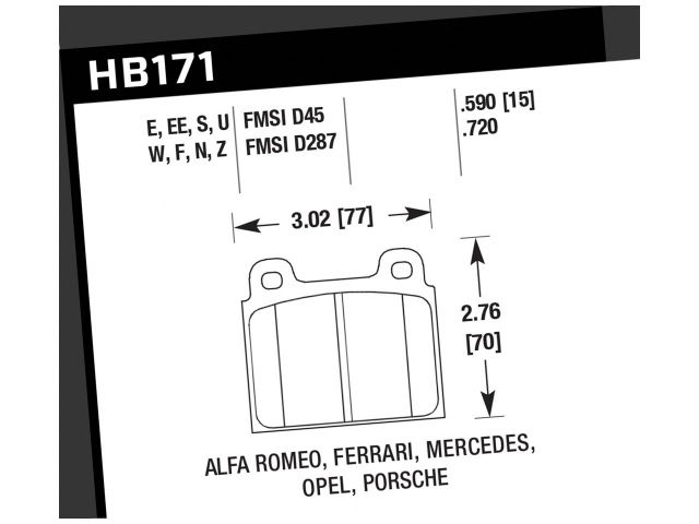 Hawk HPS Street - Front Set