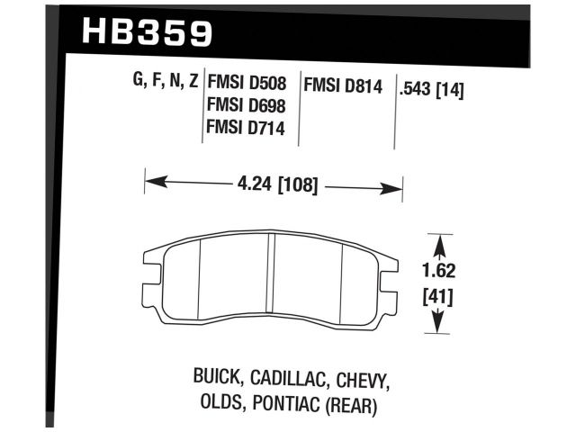 Hawk Disc Brake Pad