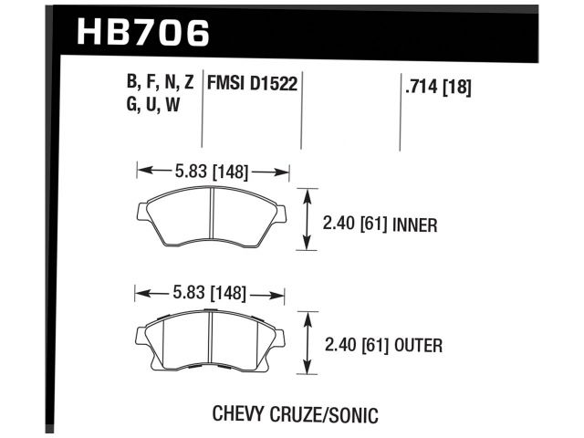 Hawk Disc Brake Pad