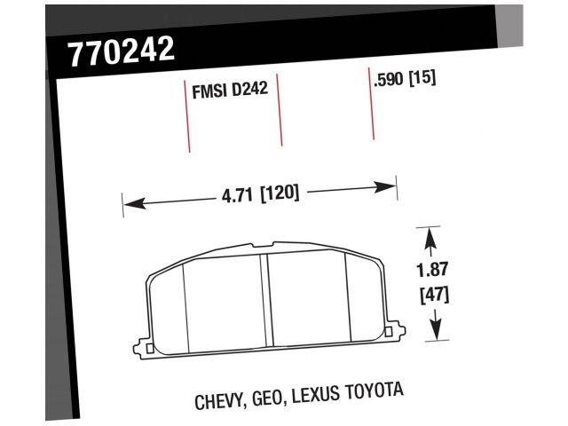 Hawk Brake Pads 770242 Item Image