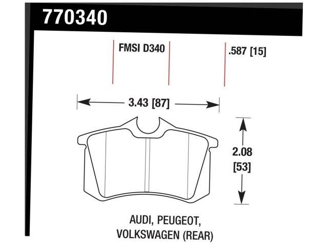 Hawk Brake Pads 770340 Item Image