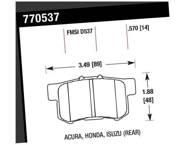 Hawk Brake Pads 770537 Item Image