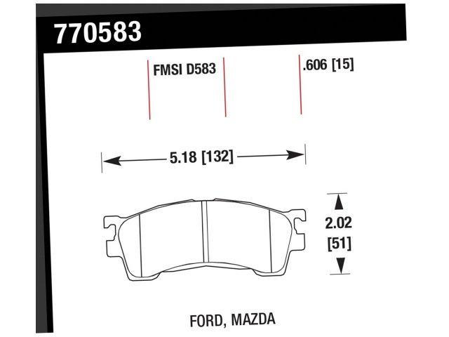 Hawk Brake Pads 770583 Item Image