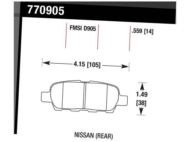 Hawk Brake Pads 770905 Item Image