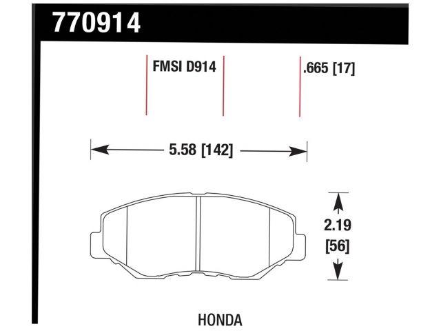 Hawk Brake Pads 770914 Item Image