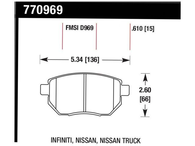 Hawk Brake Pads 770969 Item Image