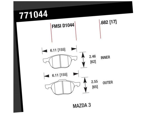Hawk Brake Pads 771044 Item Image