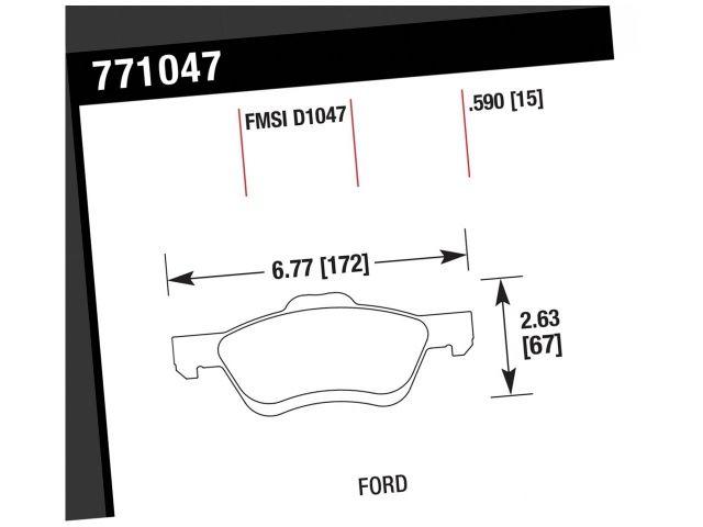 Hawk Brake Pads 771047 Item Image