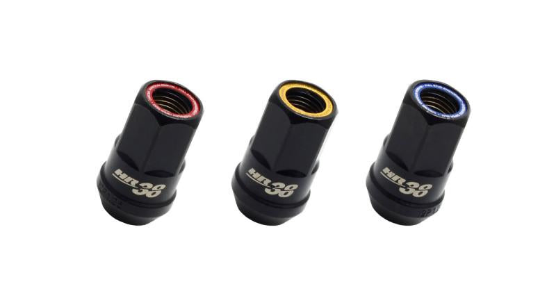 Wheel Mate Muteki HR38 Open End Lug Nuts 12x1.25 Black Chrome / Blue Ring HR3805BU Main Image