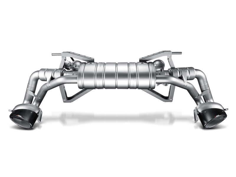 Akrapovic 09-12 Audi R8 5.2 FSI Coupe/Spyder Slip-On Line (Titanium) w/ Carbon Tips S-AUR8SO1-T Main Image