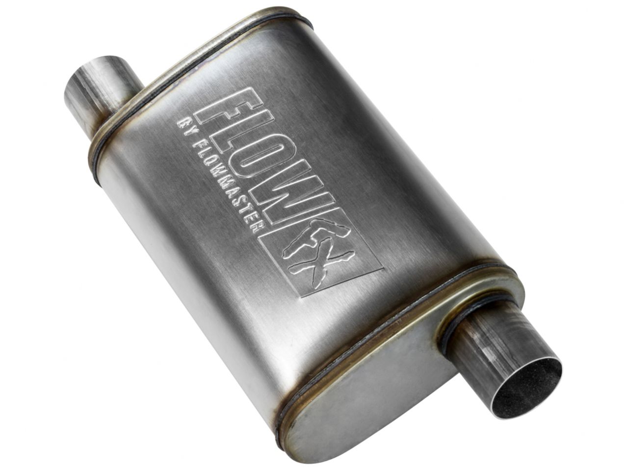 Flowmaster FlowFX Muffler, 2.50" IN (O) / OUT (O): ea, Stainless Steel