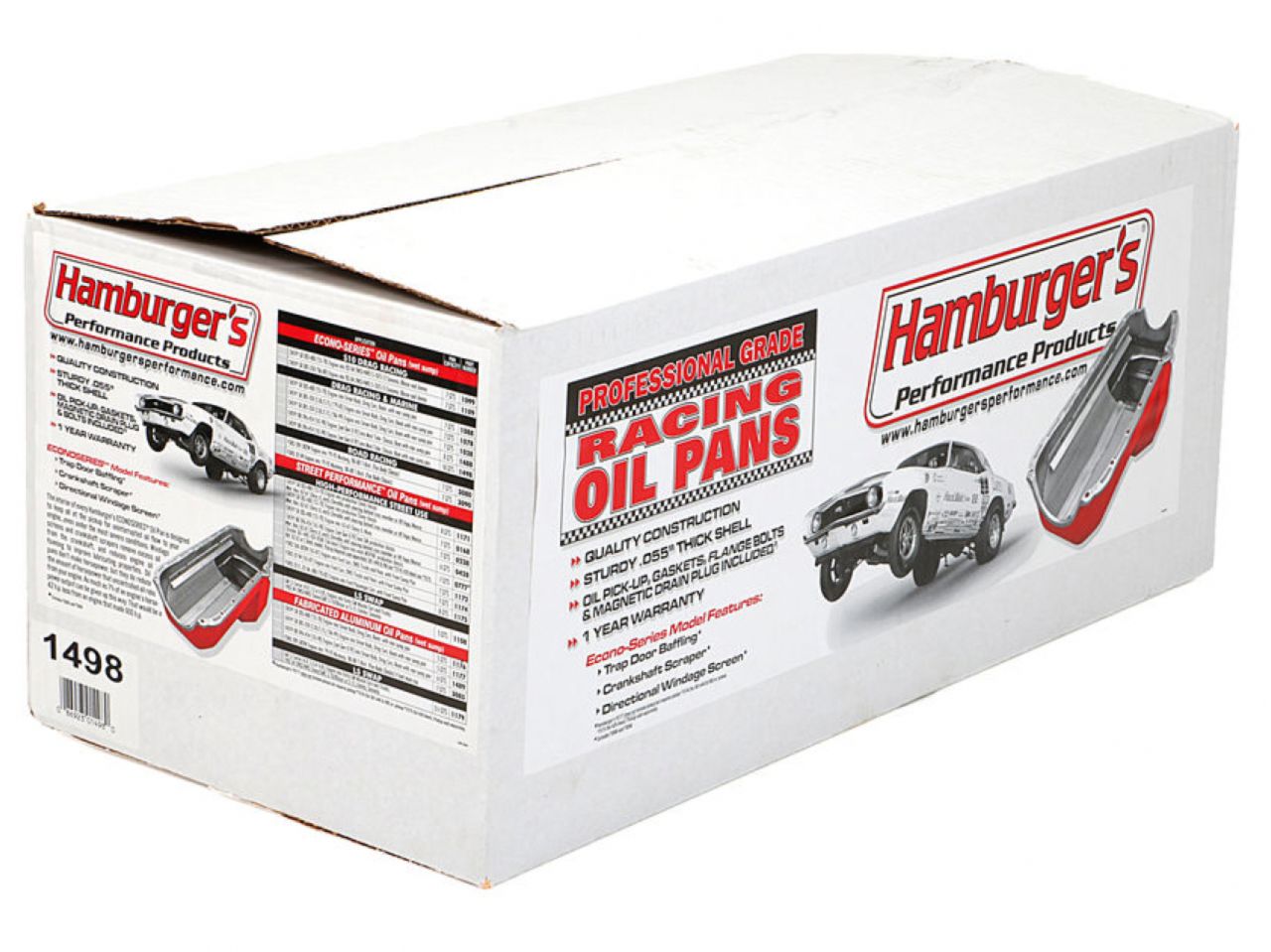 Hamburger's Performance ECONO-SERIES Oil Pan; BB Chevy (396-454) NO Gen V/VI- Drag Race; 10 Qt
