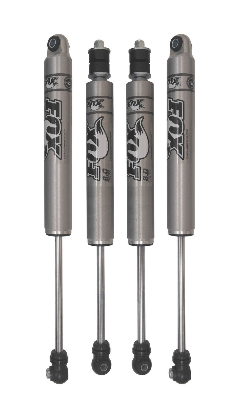 MaxTrac 07-18 Jeep Wrangler JK 2WD/4WD 4.5in Front & Rear FOX 2.0 Performance Shock Absorbers 889745F Main Image