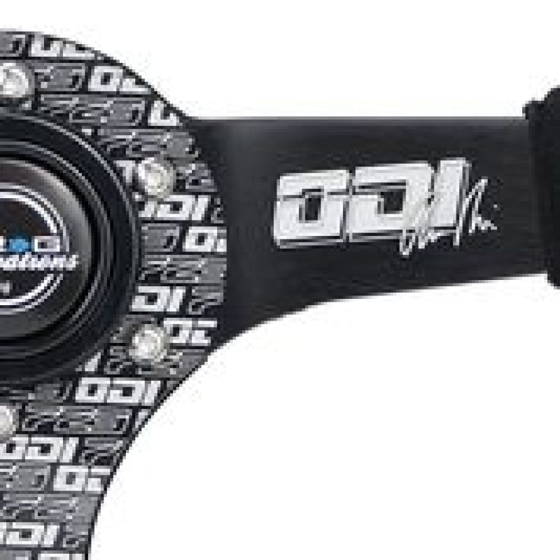 NRG Reinforced Steering Wheel (350mm / 3in. Deep) Odi Bakchis Signature Solid Spokes Alcantara RST-036MB-ODI