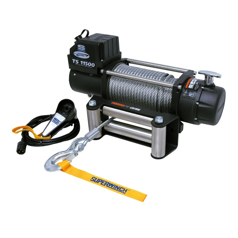 Superwinch 11500 LBS 12 VDC 3/8in x 84ft Steel Rope Tiger Shark 11500 Winch 1511200