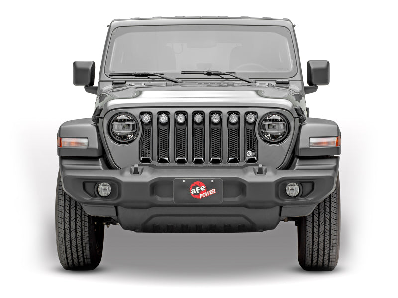 aFe Jeep Wrangler (JL) w/ LEDs Scorpion Grille 79-21004L