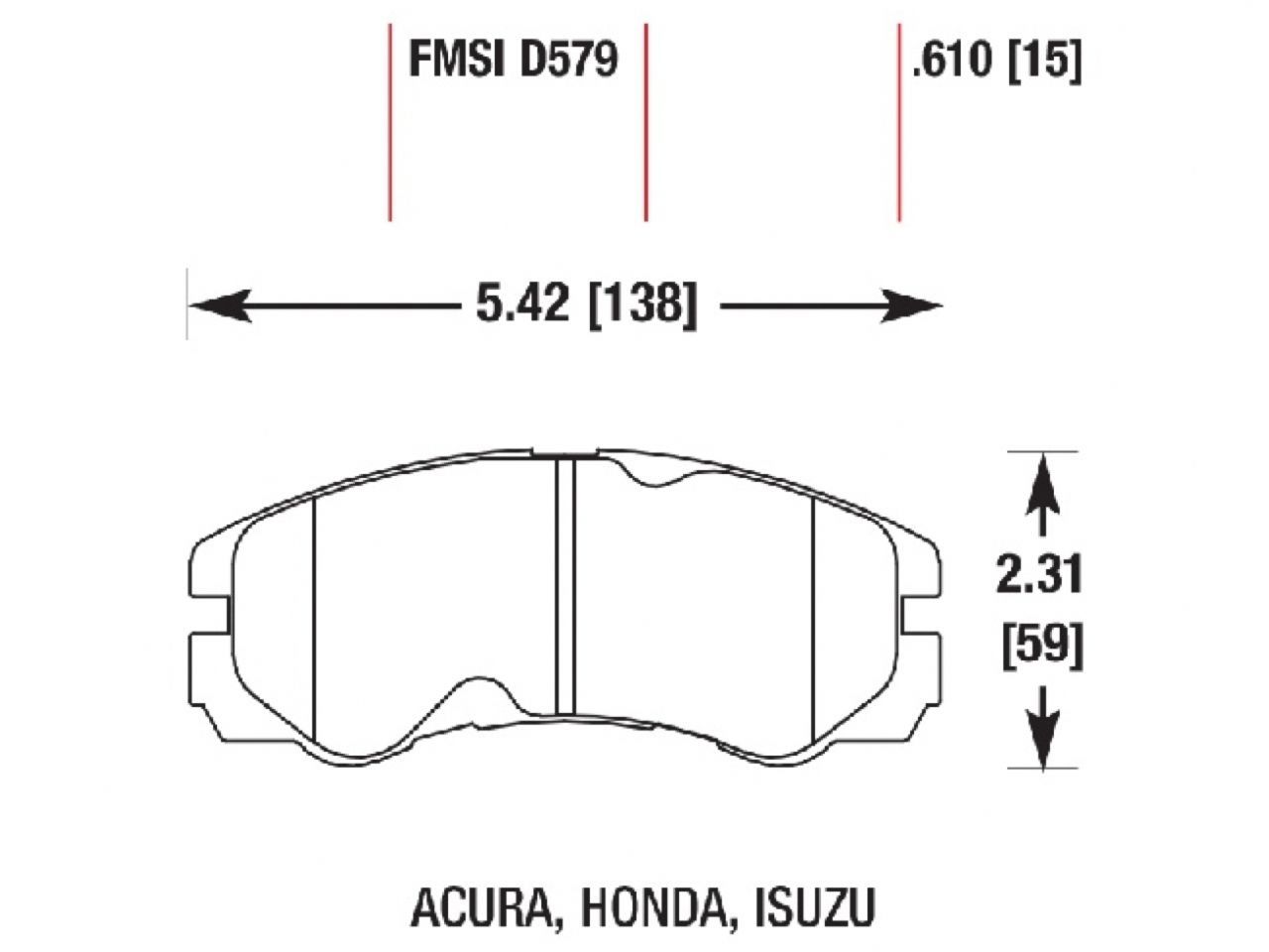 Hawk Brake Pads 770579 Item Image