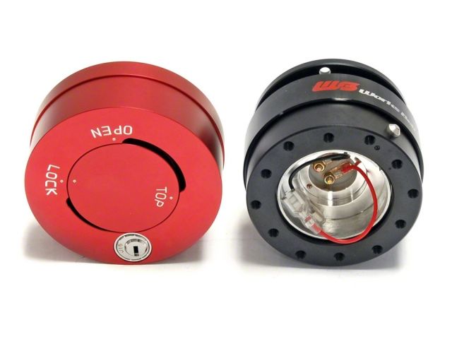 Splash Rapfix II Steering Wheel Black Quick Release & Red Lock Set