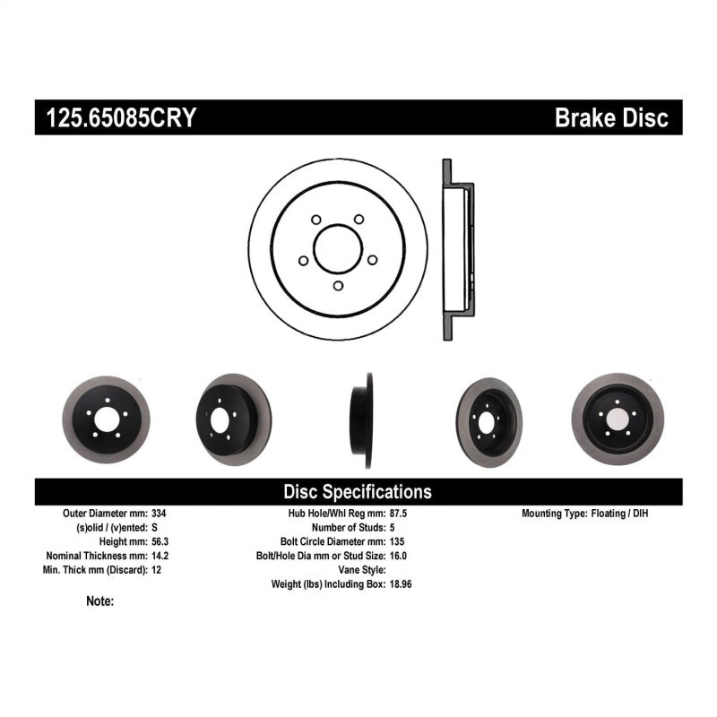 Stoptech ST Premium Carbon Brake Rotors Brakes, Rotors & Pads Brake Rotors - OE main image