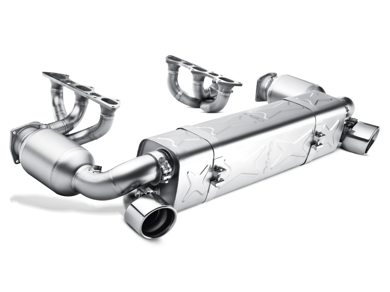 Akrapovic 00-05 Porsche 911 Turbo (996) Evolution Line w/ Cat (Titanium) w/ Titanium Tips S-PO996TE Main Image