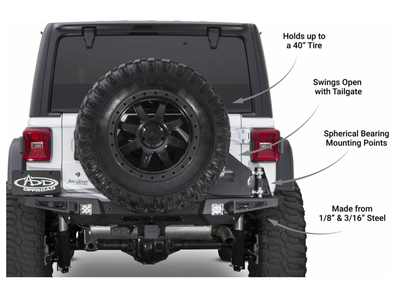Addictive Desert Designs 2018 Jeep Wrangler JL Stealth Fighter Tire Carrier