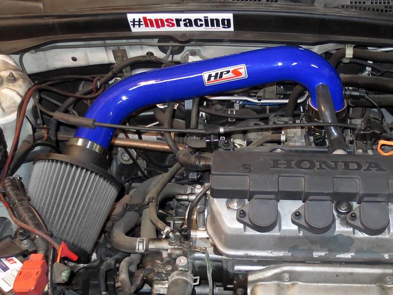 HPS Shortram Air Intake Kit 2001-2005 Honda Civic DX EX LX VI 1.7L, Blue