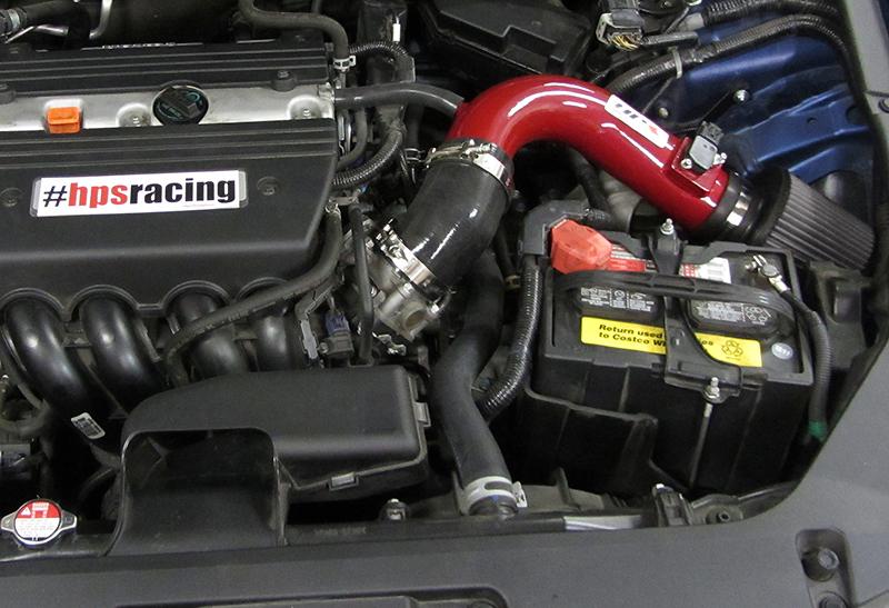 HPS Shortram Air Intake Kit 2008-2012 Honda Accord 2.4L, Red