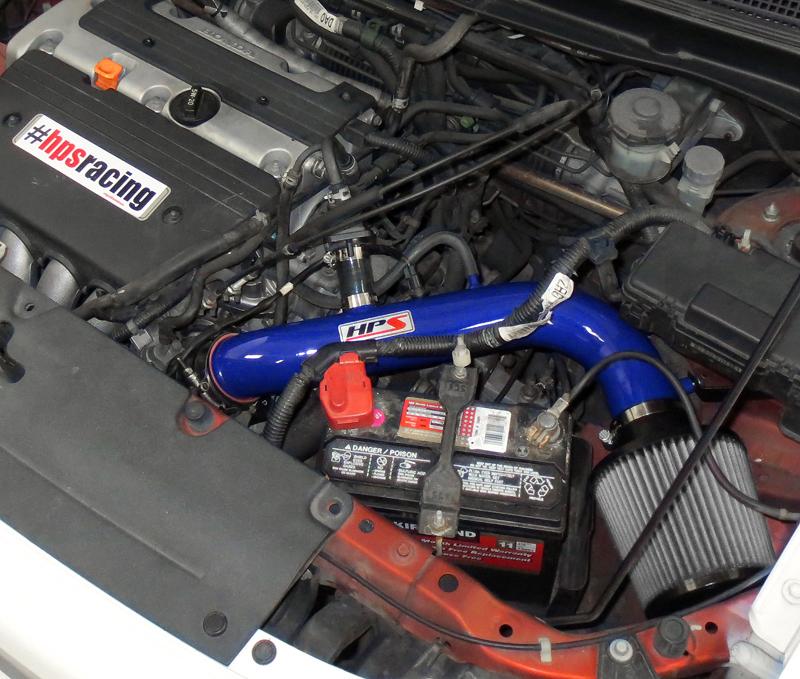 HPS Shortram Air Intake Kit 2003-2006 Honda Element 2.4L, Blue