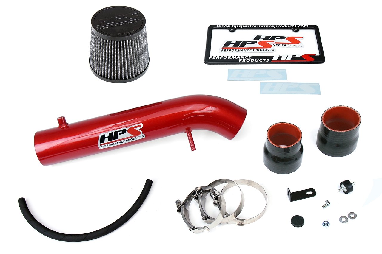HPS Shortram Air Intake Kit 1992-1995 Honda Civic EG SOHC D Series D15 D16, Red